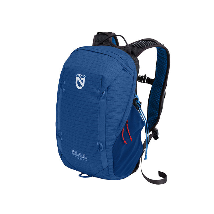 The NEMO Equipment Resolve™ 15L Endless Promise® Technical Daypack is a lightweight, breathable grey pack with yellow straps—perfect for your next hike.