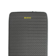 Rectangular dark gray Roamer™ Self-Inflating Mattress by NEMO Equipment, featuring a hexagonal pattern and a yellow "NEMO EQUIPMENT" logo near the top, displayed against a white background.