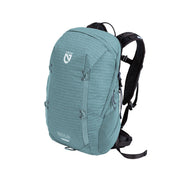 Teal NEMO Equipment Resolve™ Women’s 25L Endless Promise® Technical Daypack with black straps, front zipper pocket, and logo on the upper front—a stylish, durable hiking backpack shown against a white background.