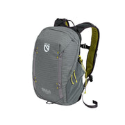 The NEMO Equipment Resolve™ 15L Endless Promise® Technical Daypack is a lightweight, breathable grey pack with yellow straps—perfect for your next hike.