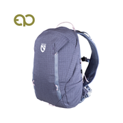 The Resolve™ 15L Endless Promise® Technical Active Daypack by NEMO Equipment features adjustable shoulder straps, a front zipper pocket, and a top handle. Shown on a white background with a gold logo, it's crafted from exclusive NEMO fabrics.