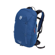 The Resolve™ Men’s 25L Endless Promise® Technical Daypack by NEMO Equipment, shown against a white background, features water-resistant fabric, padded shoulder straps, side pockets, and front zipper compartments—perfect for your hiking gear.