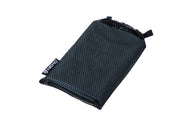 A black mesh drawstring pouch with a NEMO Equipment logo tag, designed for storing your Mayfly OSMO™ Footprint, photographed on a white background.